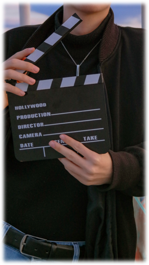 photo of a clapperboard